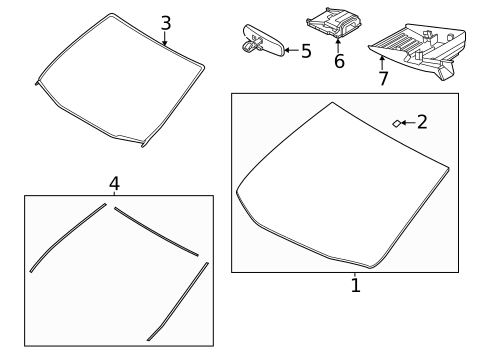 Glass - Windshield for 2010 Nissan TITAN #1