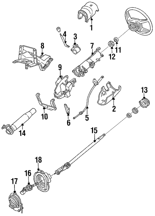 F2DZ7210A - Steering: Shift Lever for Ford: Taurus | Mercury: Sable Image
