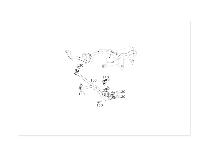 2760180100 - Major Assembly Detachable Parts: Bleed Line for Mercedes-Benz: GL450, GLE400, GLE43 AMG, GLE450 AMG, GLE550e, GLS450, ML400, SLC43 AMG Image image