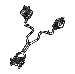 68459145AD - : Muffler &amp; Pipe Assembly for Jeep: Grand Cherokee L Image