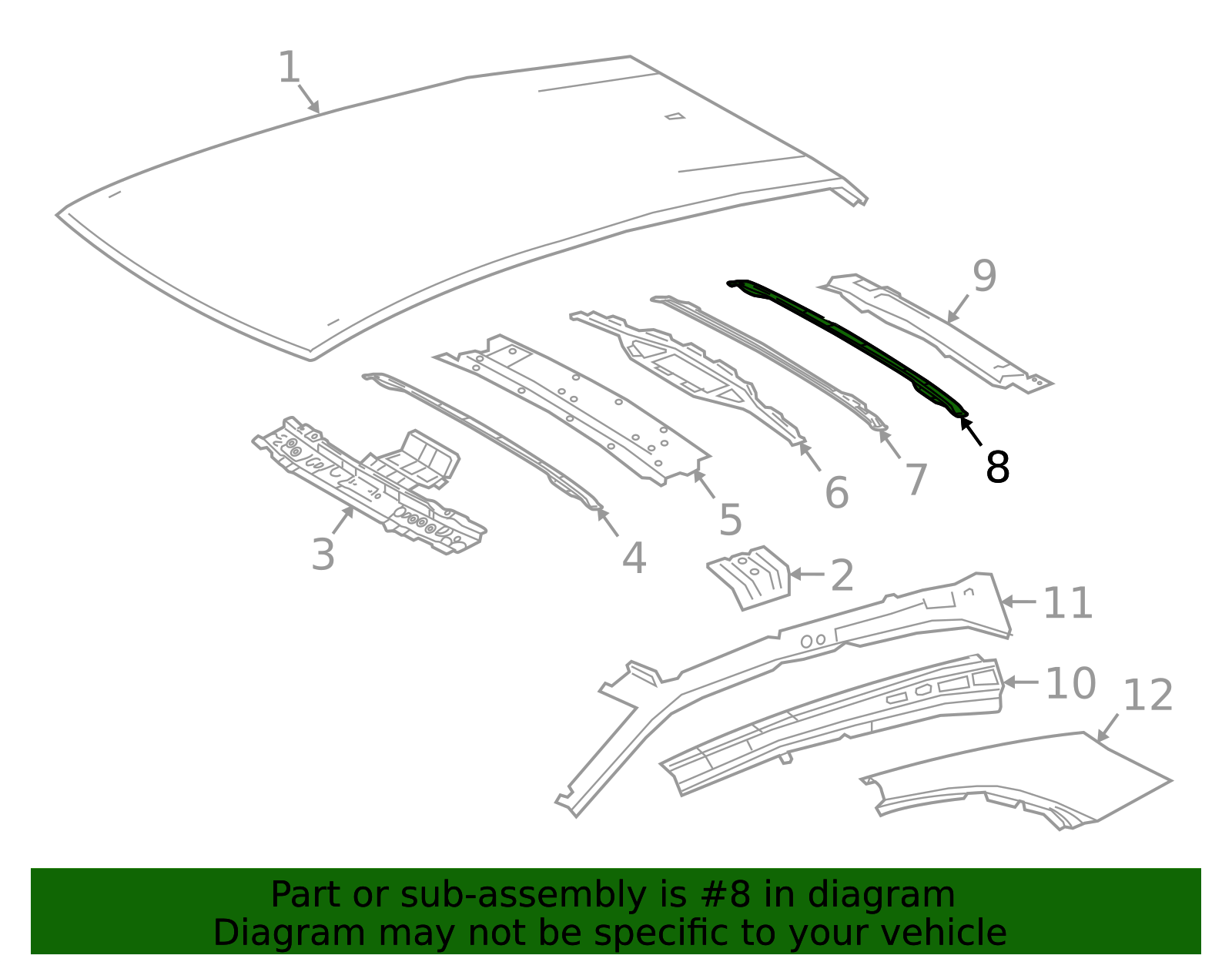 63177-76010 - High-Quality Roof Bow for 2019-2025 Lexus | AutoNation Parts
