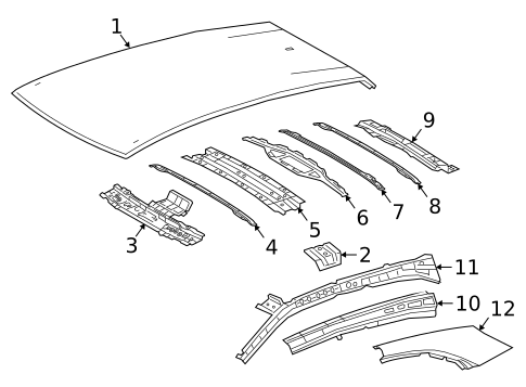 Roof & Components for 2019 Lexus UX200 #1