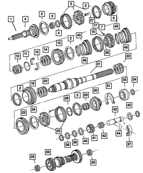Gear Train for 2004 Jeep Wrangler #0