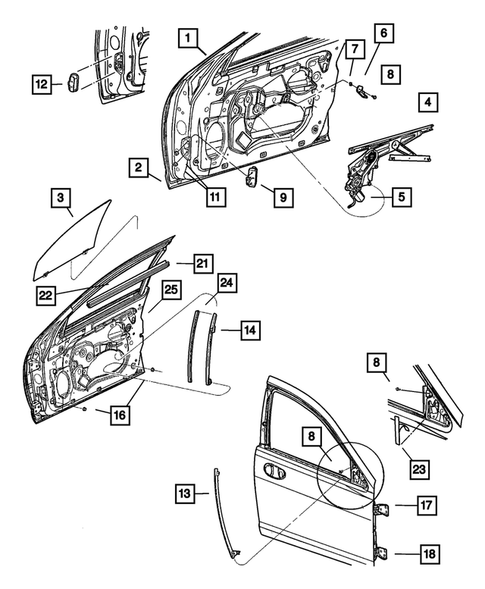 Front Door for 2001 Dodge Stratus #1