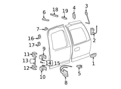 Back Door for 2003 GMC Yukon #1