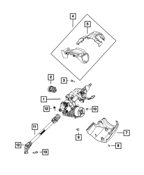 Steering Column and Intermediate Shaft for 2017 Jeep Compass #0