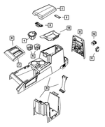 1GR001K7AA - Interior Trim: Floor Console Bin Lid for Mopar Image