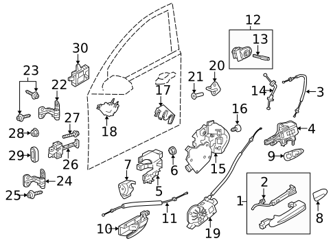 Lock & Hardware for 2017 Jaguar XF #3