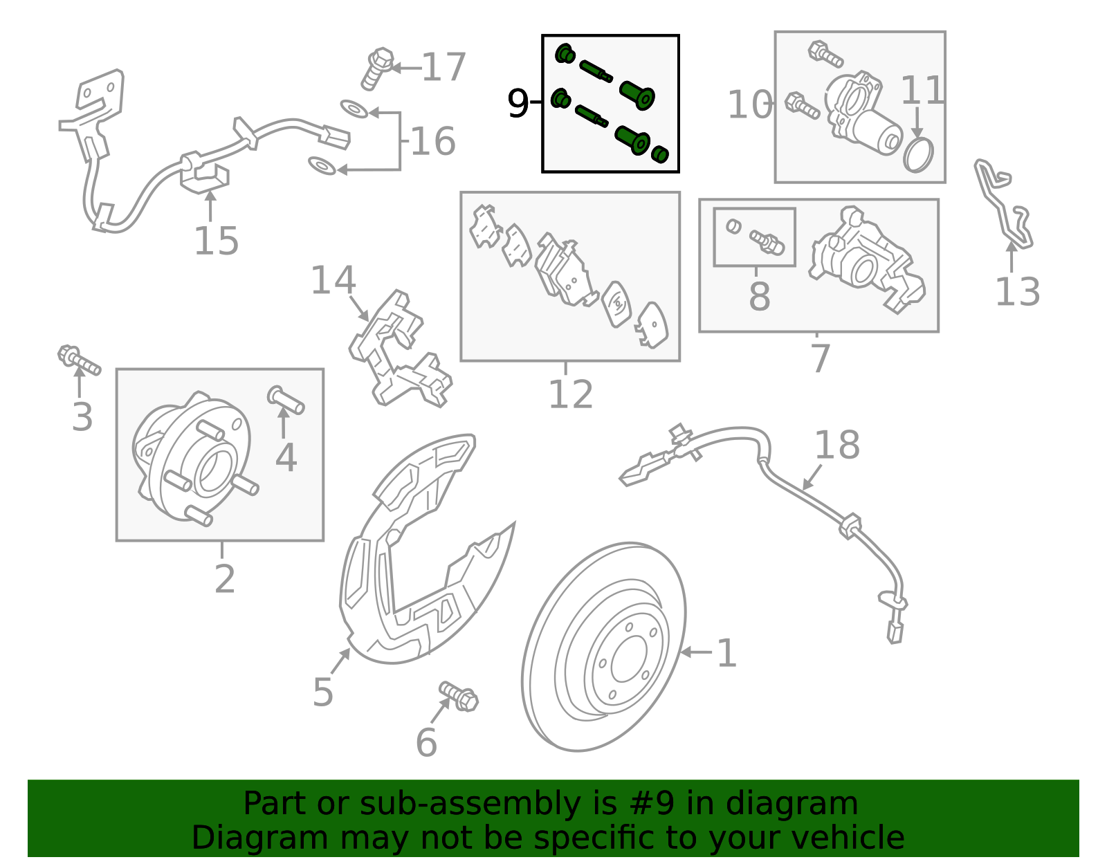 DG9Z-2C150-B - Caliper Mount Kit 2013-2025 Ford | Big 3 Auto Parts