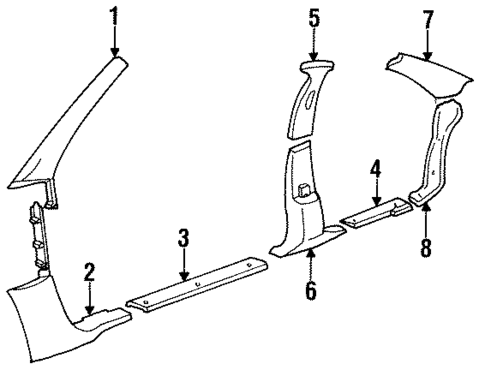 Interior Trim - Pillars for 1993 Chrysler Concorde #0