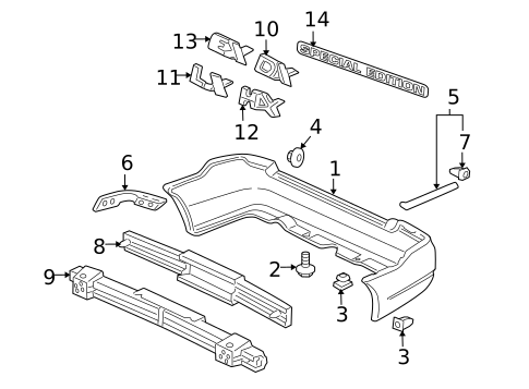 Bumper & Components - Rear for 2003 Honda Civic #0