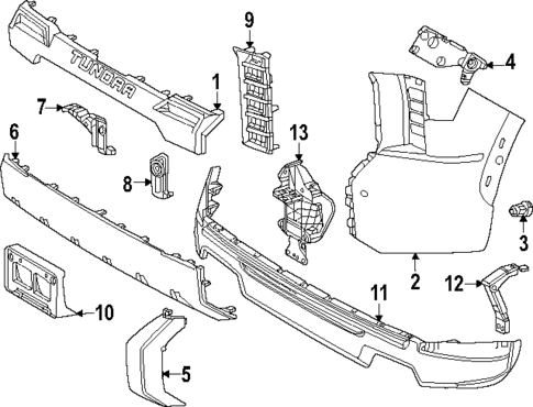 Bumper & Components - Front for 2024 Toyota Tundra #0