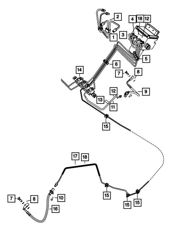 « 6508720AA – Brakes : Canalisation De Frein Agrafe pour Mopar Image »