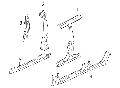Center Pillar & Rocker for 2002 Mitsubishi Montero #0