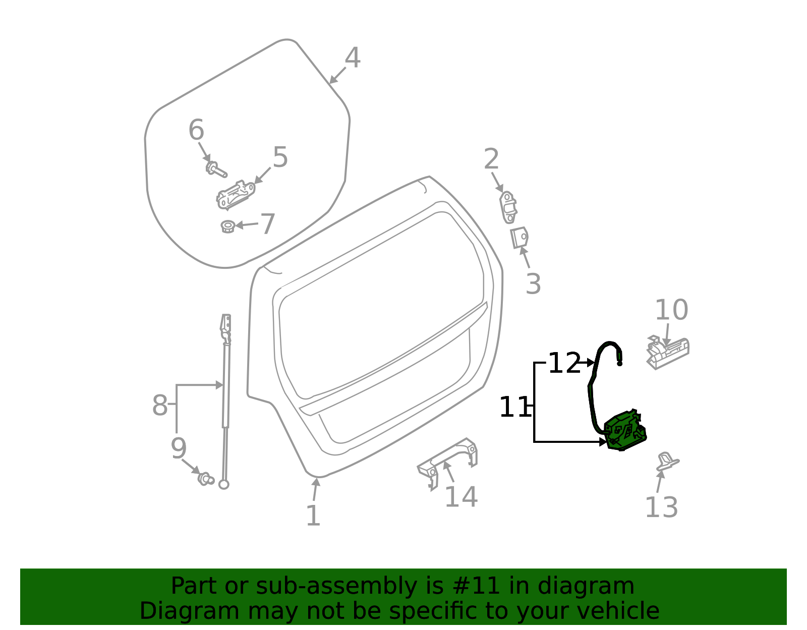 Actuador/cierre De Puerta Trasera Para Subaru Forester (2003-2008) - Pieza Usada 63032SA010, Probada