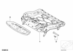 52109155029 - Seats: Seat Frame, Comfort Seat, Left for BMW: 528i, 528xi, 535i, 535xi, 550i, 745i, 745Li, 750i, 750Li, 760i, 760Li, BMW ALPINA B7, M5 Image image
