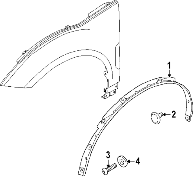31683003 - : Wheelhouse Liner Clip for Volvo: EX30 Image