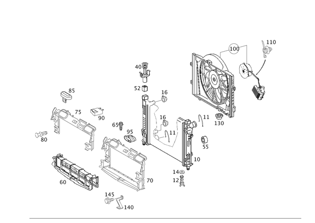 2035001003 - Radiator: Radiator for Mercedes-Benz Image image