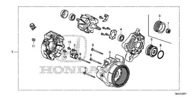 Alternator (Denso) (2.0L) for 2016 Honda Civic #0