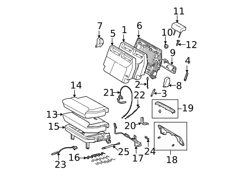 Rear Seat Components for 2005 Toyota Sienna #3