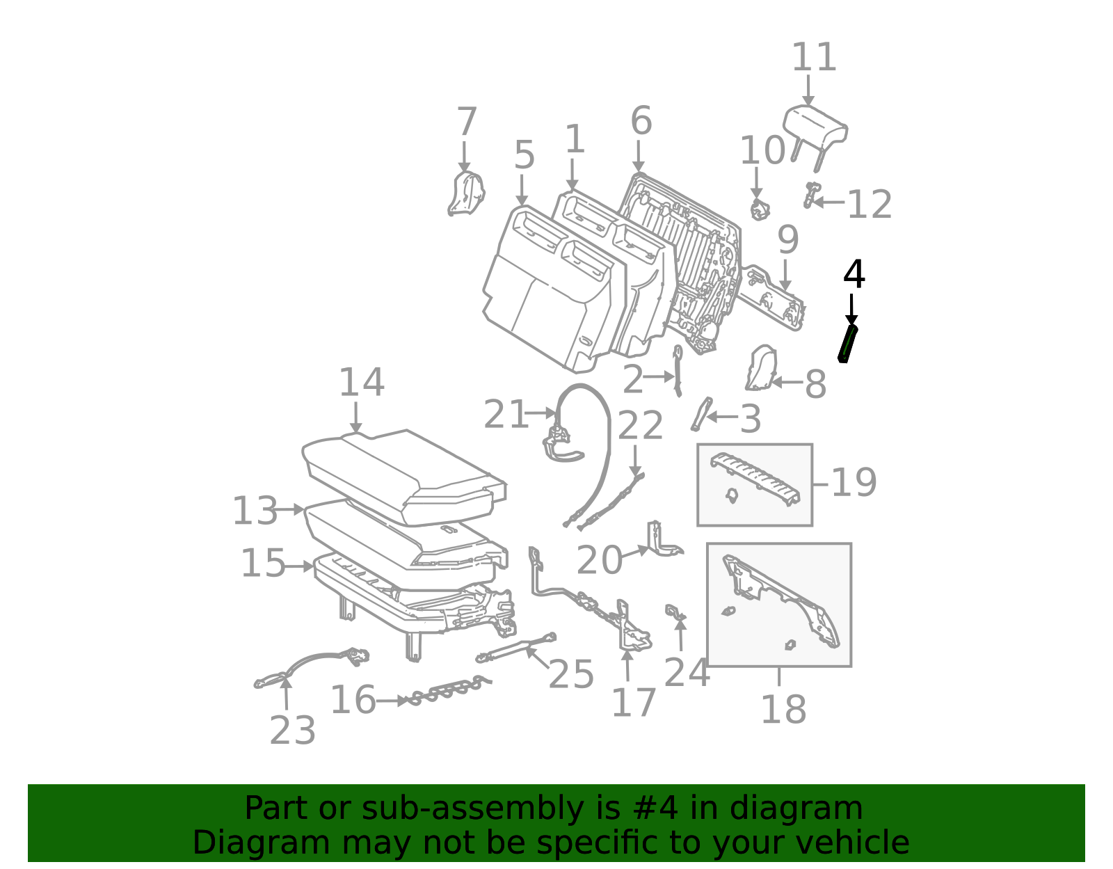 2004-2010 Toyota Sienna Adjust Handle 72507-08020-B0 | MotorMotor