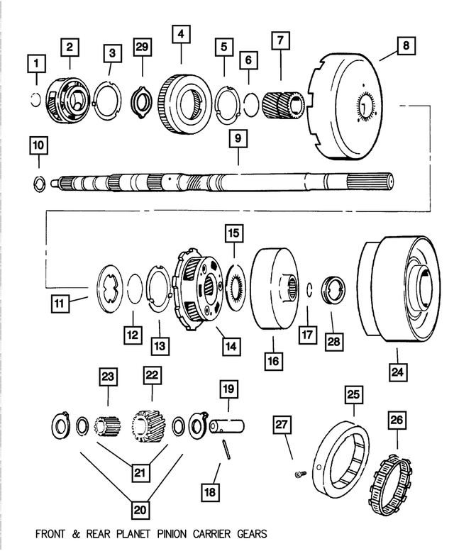 « 5189401AA – Automatic Transmission 4 Speed : Pignon Planétaire Support, Avant pour Mopar Image »