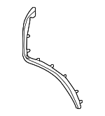 8D0833705A - Body: Rear Weather-strip for Audi: A4, A4 Quattro Image