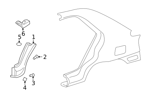 Exterior Trim - Quarter Panel for 2001 Hyundai Elantra #0