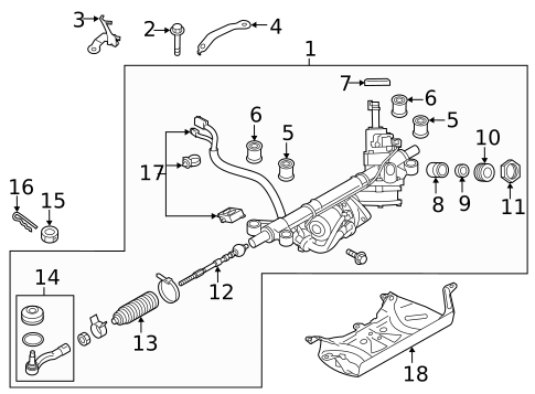 Steering Gear & Linkage for 2019 Subaru Outback #0