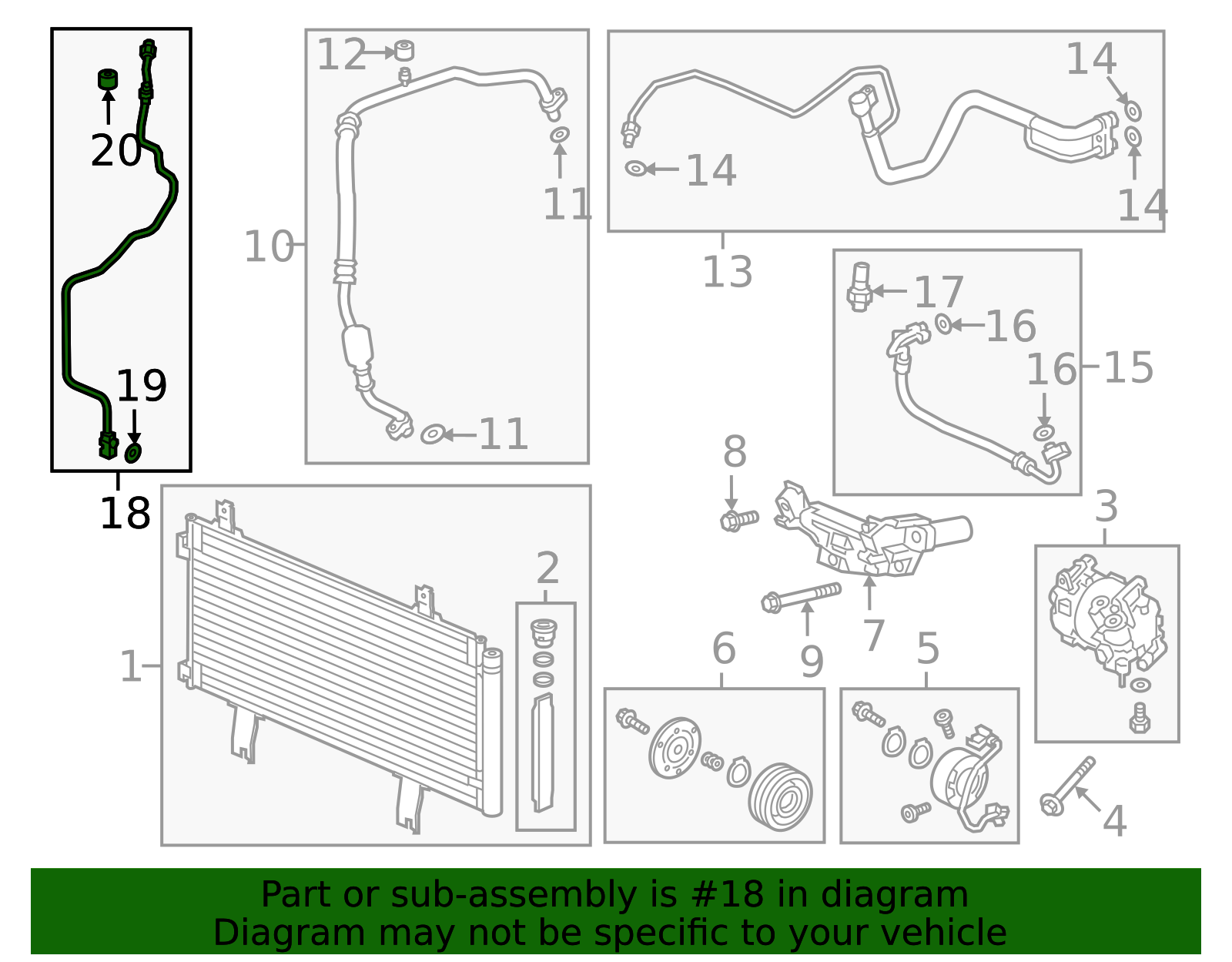 2017-2021 Honda Civic A/C Pipe 80341-TGH-A01 | OEM Parts Online
