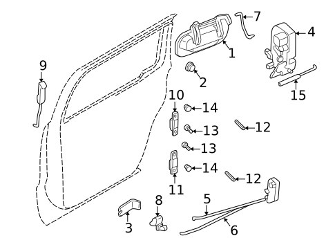 Rear Door for 1999 Dodge Durango #0