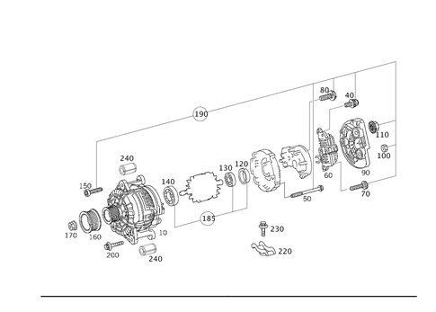 Alternator for 2001 Mercedes-Benz C240 #0