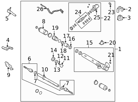 Steering Gear & Linkage for 2000 Lexus LX470 #0