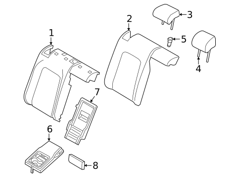 Rear Seat Components for 2020 Volkswagen Arteon #5