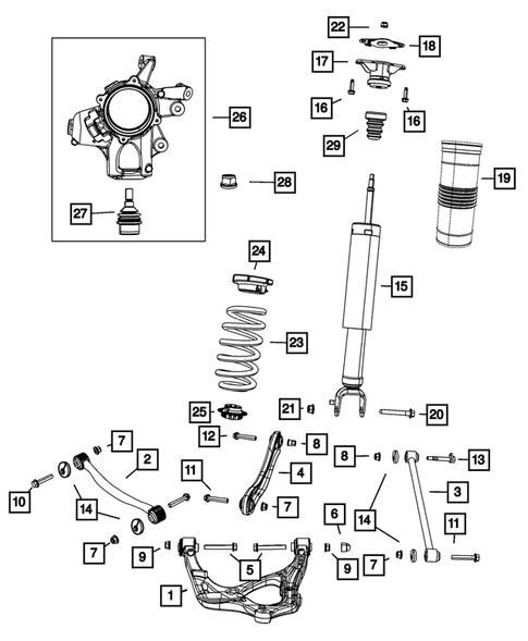 Rear Suspension and Cradle for 2011 Jeep Grand Cherokee #1