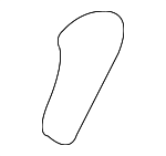 25654496 - Body: Center Pillar Retainer for Buick: Park Avenue, Riviera | Cadillac: DeVille | Oldsmobile: Aurora Image