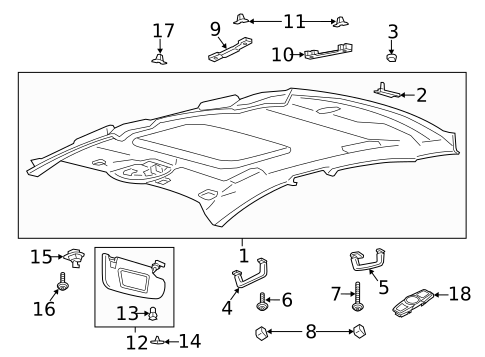 Interior Trim - Roof for 2018 Lincoln MKZ #0