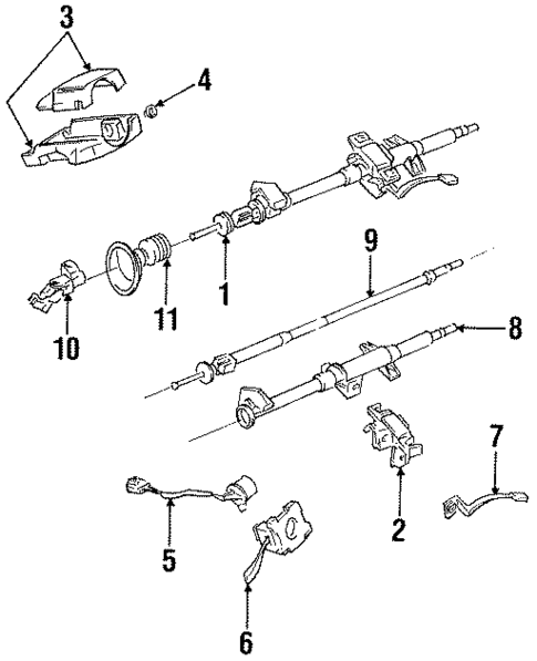 Steering Column Assembly for 1989 Nissan Pulsar NX #0