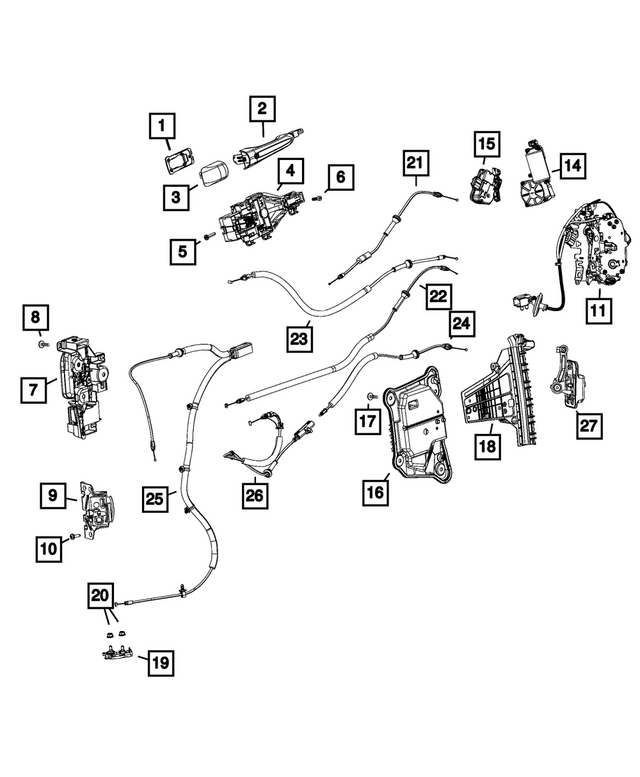 5RR33MBJAE - : Door Handle Cap, Left for Mopar Image