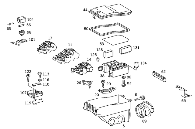 15429719 - : Relay for Mercedes-Benz: 190D, 190E, 200D, 260E, 280E, 300CE, 300E, 300SE, 300SEL, 300TE, 400E, 500E, 500SL, 560SEL, 600SL, SL320 Image