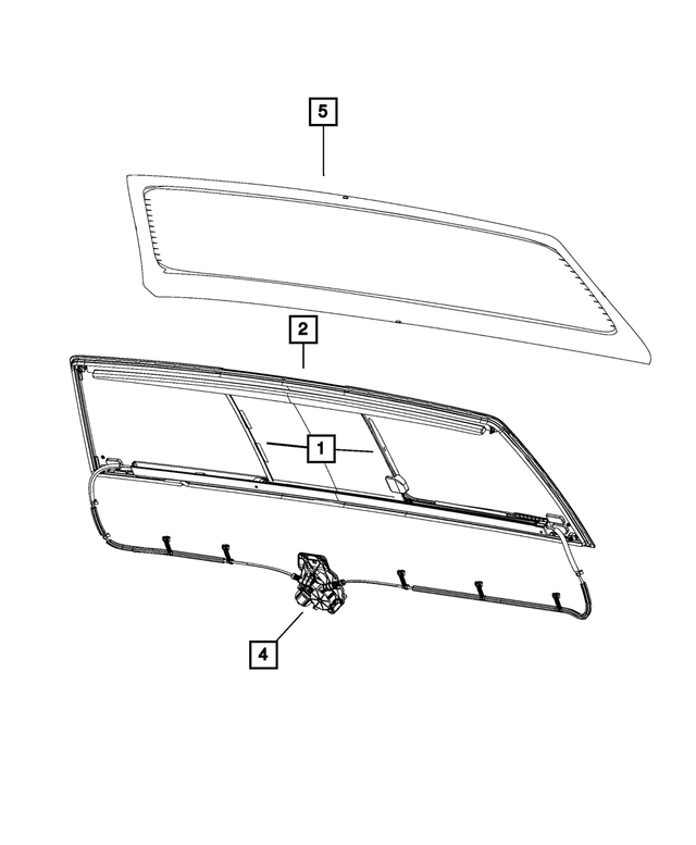 68402759AA - Glass: Backlite Glass for Mopar Image