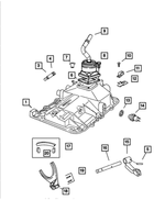 5003214AA - Manual Transmission 5 Speed: Shift Tower Spacer for Dodge: Ram 1500, Ram 2500, Ram 3500 Image