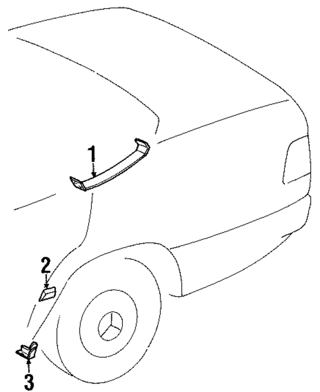 1246981630 - Body: Pillar Molding for Mercedes-Benz Image