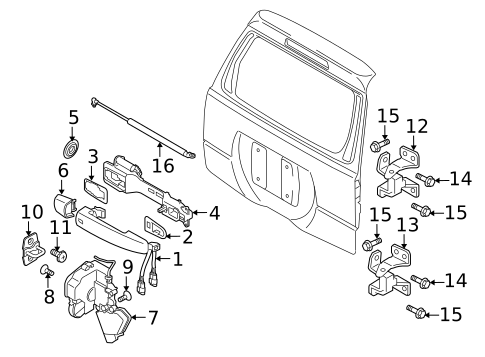 Back Door for 2006 Suzuki Grand Vitara #0