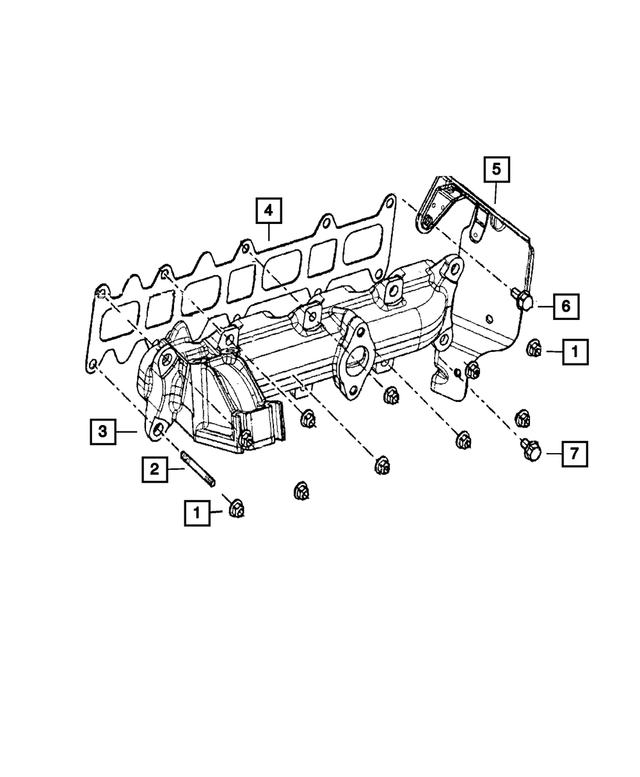 « 68099610AA – 3.0L Turbo Diesel; Engine : Collecteur D`échappement Joint pour Mopar Image »