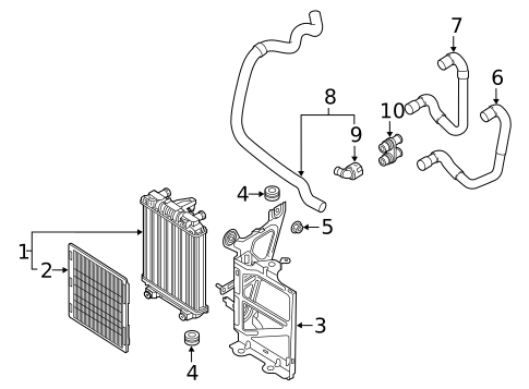 Radiator & Components for 2019 Audi A3 Quattro #2