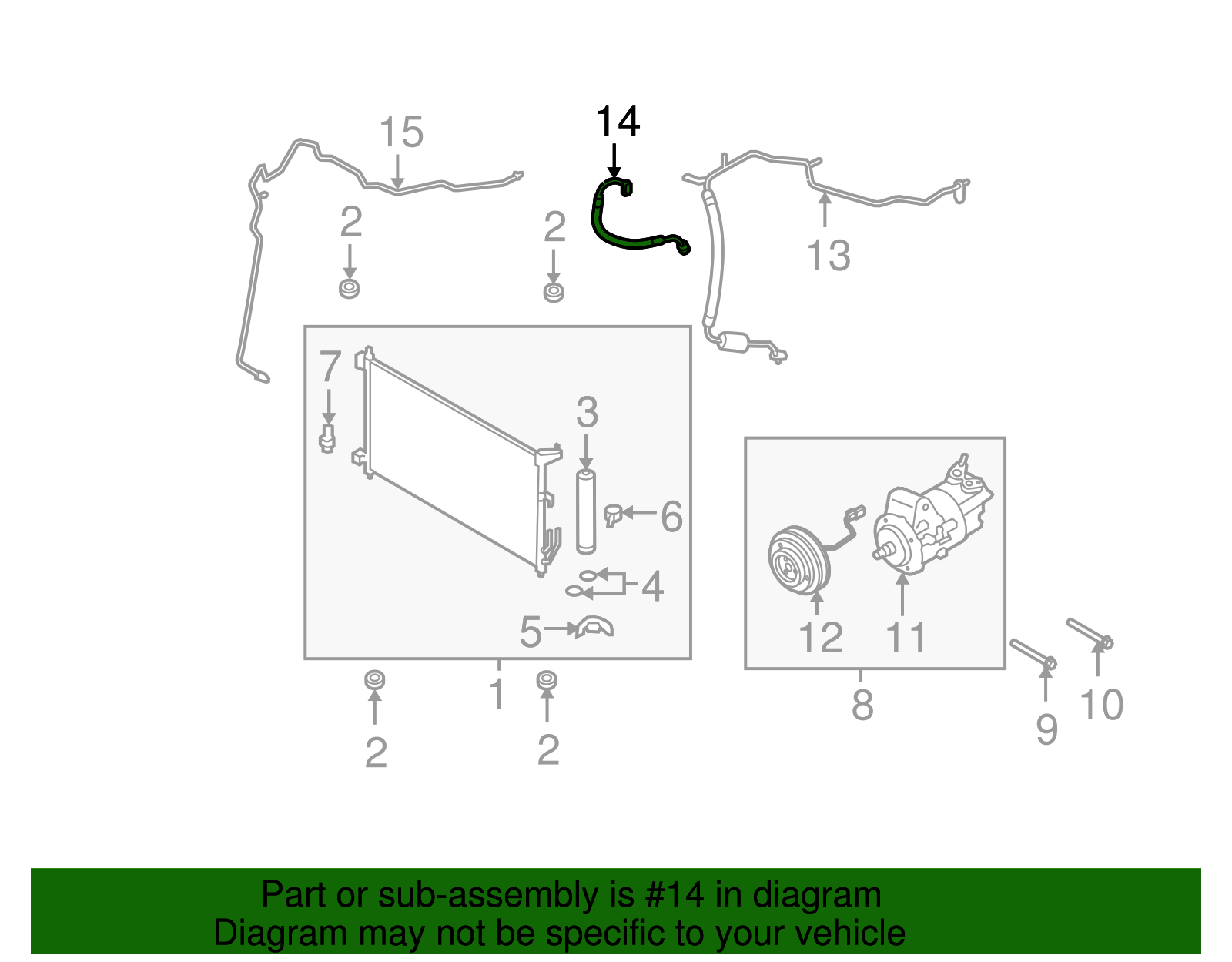 Discharge Hose - Nissan (92490-EL000)