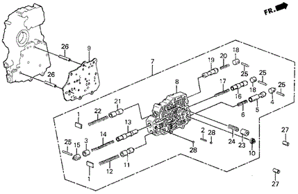 AT Secondary Body ('86-'87) for 1986 Honda Civic #0