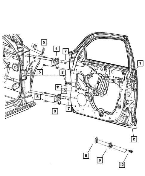 Front Door for 2010 Chrysler PT Cruiser #1