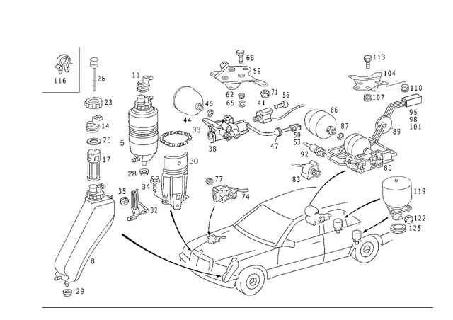 1243200314 - Springs, Suspension and Hydraulics: Container for Mercedes-Benz Image image